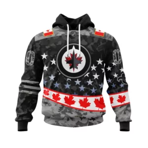 Hoodie NHL Winnipeg Jets, Specialized Color And Our Beloved Canadien Flag Color V0422 QTNHL080524A3977HD