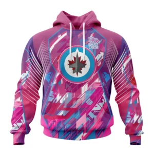 Hoodie NHL Winnipeg Jets, Specialized Design I Pink I Can! Fearless Again Breast Cancer QTNHL080524A3551HD