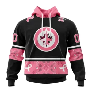 Hoodie NHL Winnipeg Jets, Specialized Design In Classic Style With Paisley! In October We Wear Pink Breast Cancer QTNHL080524A3489HD