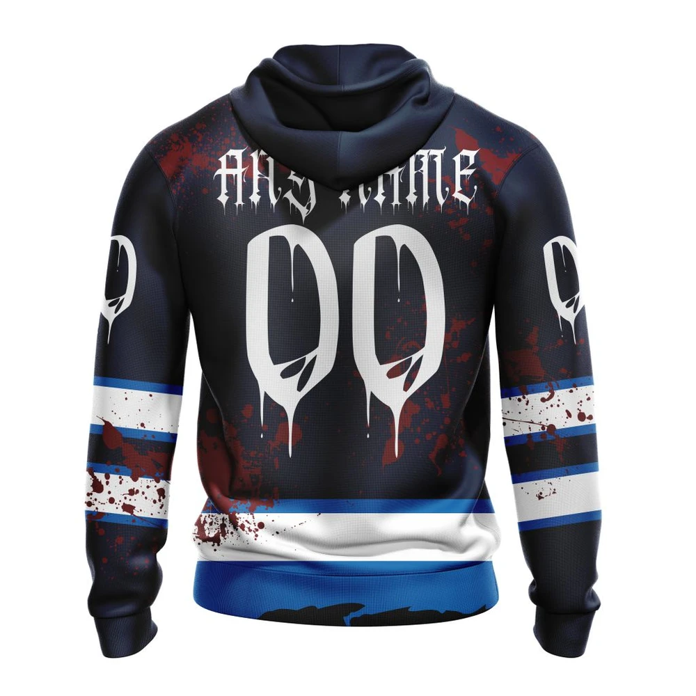 Hoodie NHL Winnipeg Jets, Specialized Design Jersey With Your Ribs For Halloween QTNHL080524A3491HD - Image 2
