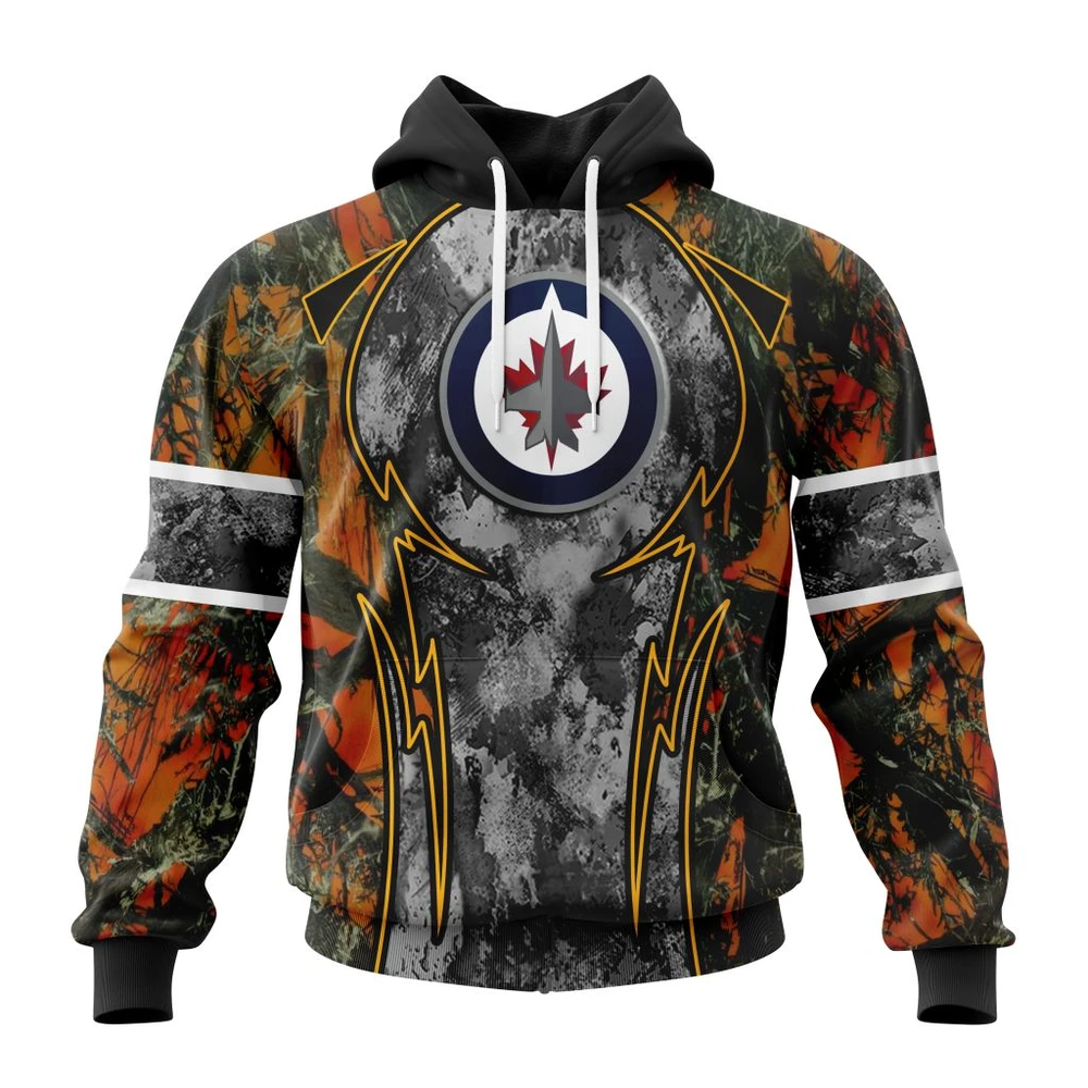 Hoodie NHL Winnipeg Jets, Specialized Design Wih Camo Concepts For Hungting In Forest QTNHL080524A3633HD