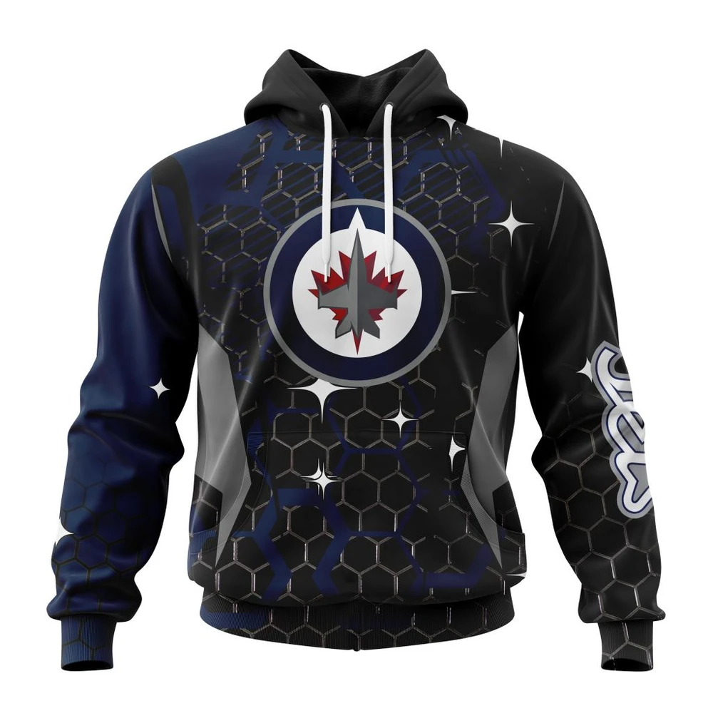Hoodie NHL Winnipeg Jets, Specialized Design With Motocross Syle V0222 QTNHL080524A3374HD