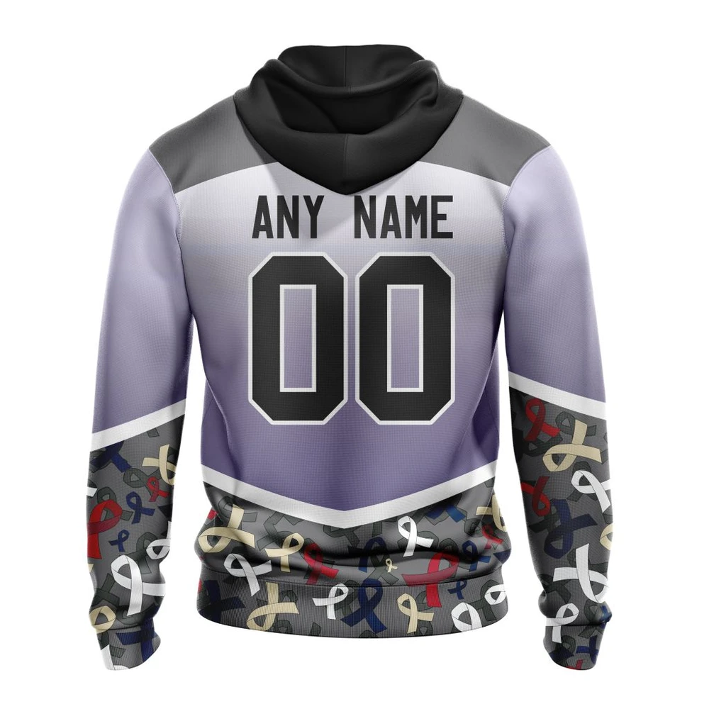 Hoodie NHL Winnipeg Jets, Specialized Sport Fights Again All Cancer V0122 QTNHL080524A3343HD - Image 2