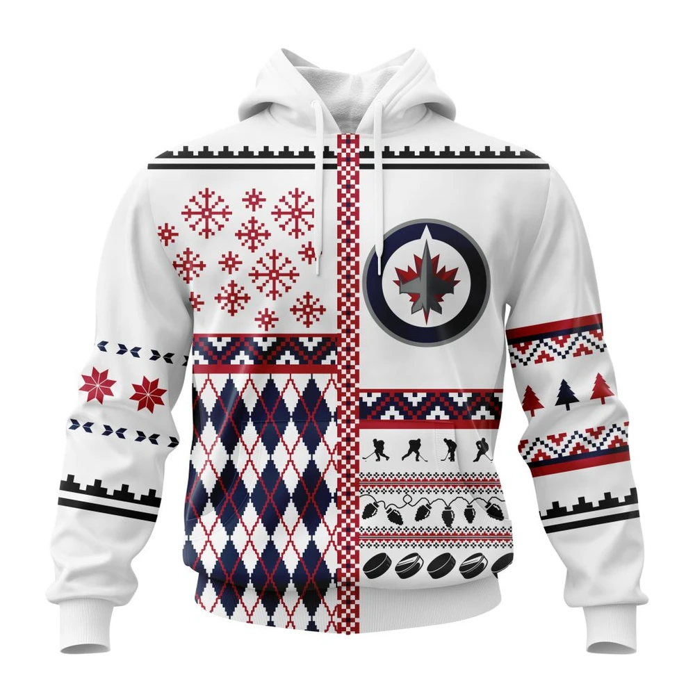 Hoodie NHL Winnipeg Jets, Specialized Unisex Christmas Is Coming V01 QTNHL080524A2898HD