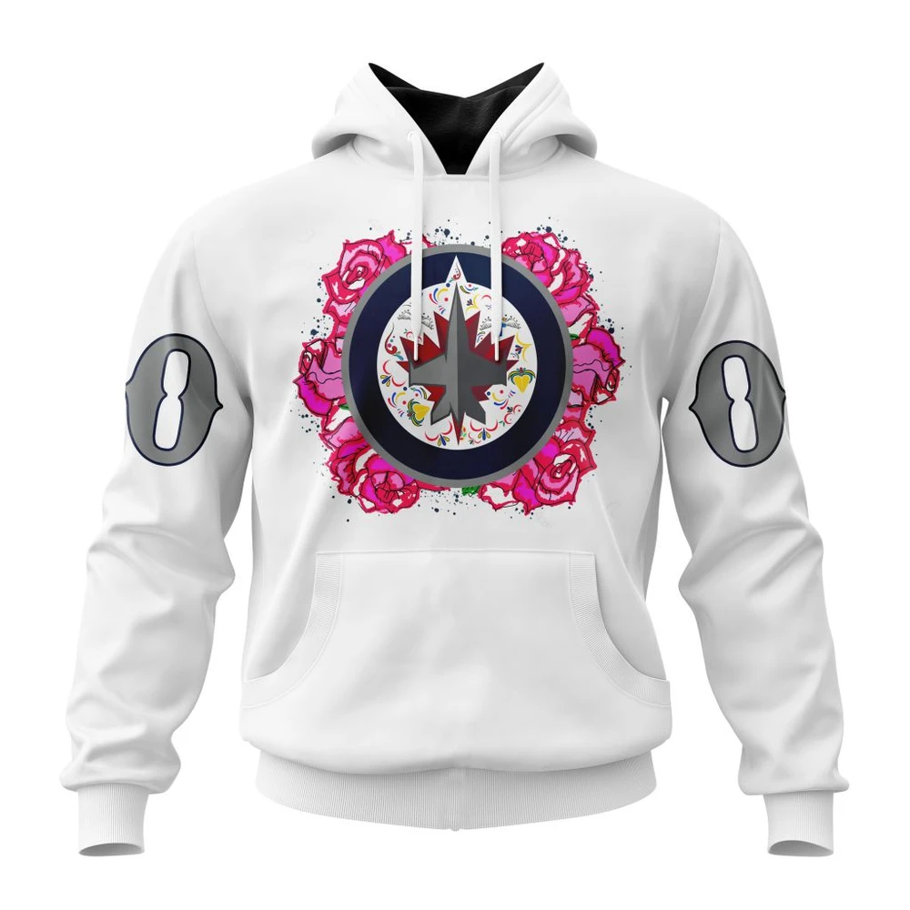 Hoodie NHL Winnipeg Jets, Specialized Unisex Kits Dia De Muertos QTNHL080524A2844HD