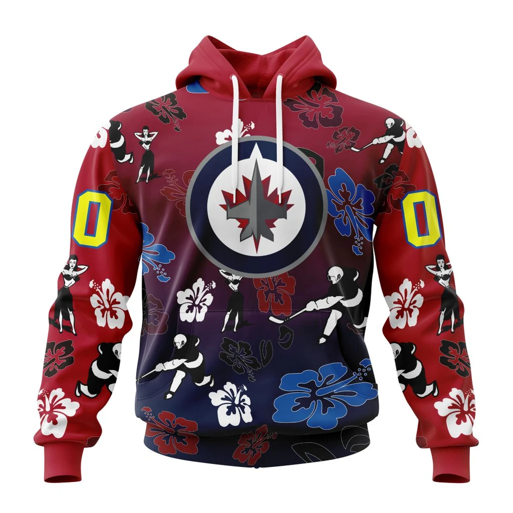 Hoodie NHL Winnipeg Jets X Hawaii Specialized Design For Hawaiia V0122 QTNHL080524A3789HD