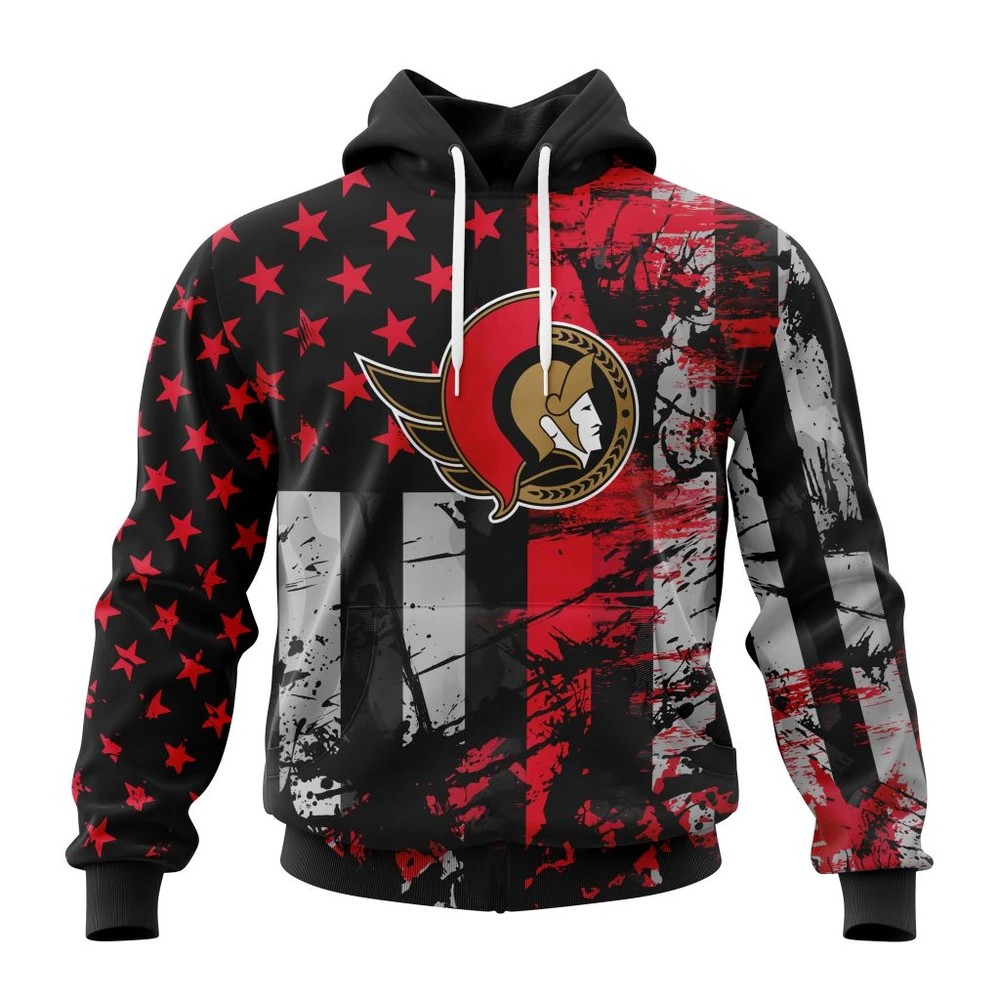 Hoodie Ottawa Senators Specialized Jersey For America QTNHL080524A3227HD