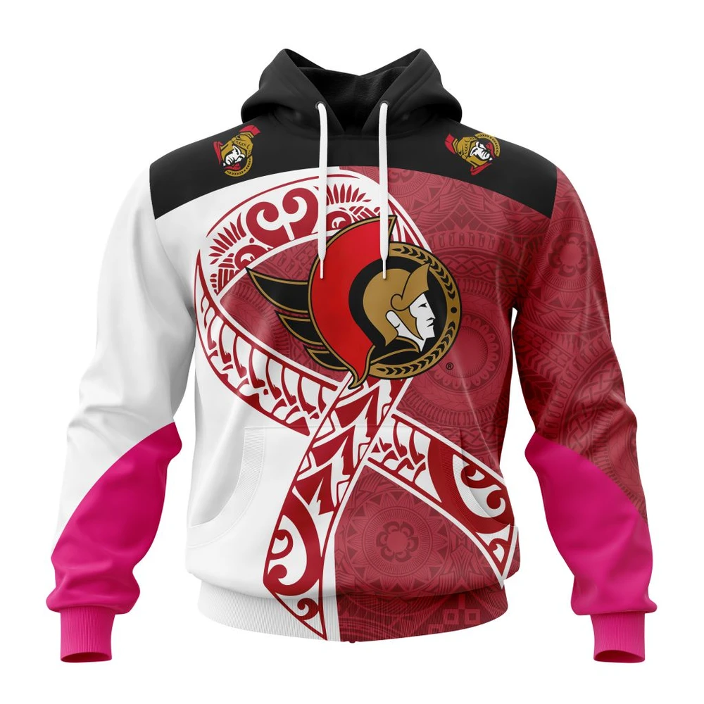 Hoodie Ottawa Senators Specialized Samoa Fights Cancer Jersey QTNHL080524A3287HD