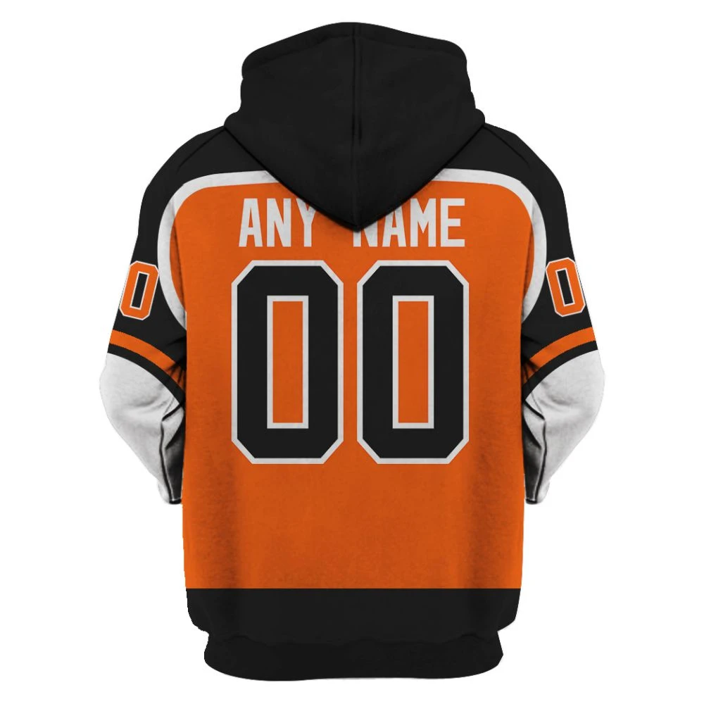 Hoodie Philadelphia Flyers Reverse Retro Jerseys Customize Your Name & Number 3D Printed QTNHL080524A3942HD - Image 2