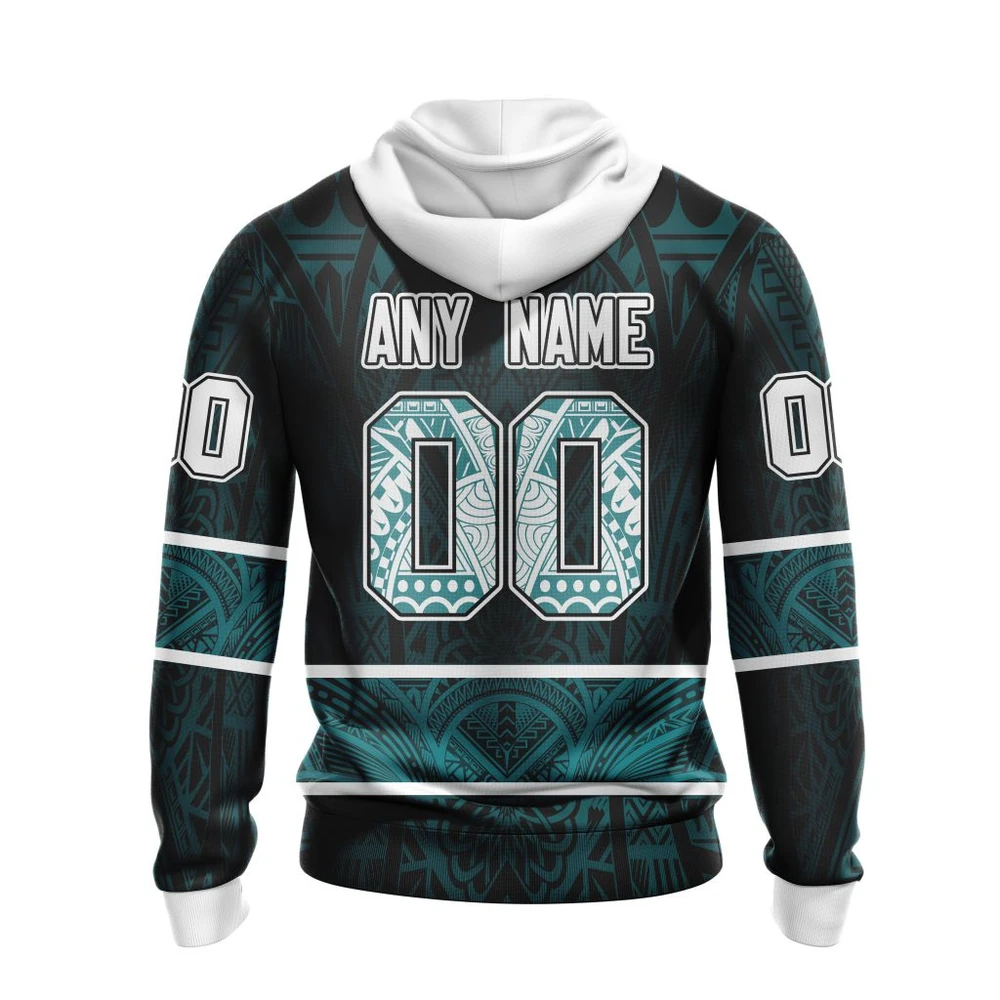 Hoodie San Jose Sharks, Specialized Native With Samoa Culture V0222 QTNHL080524A3856HD - Image 2
