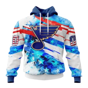 Hoodie St Louis Blues, Special Concept For Independence Day St2201 QTNHL080524A2153HD