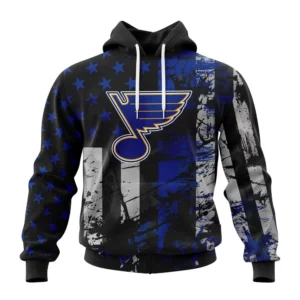 Hoodie St. Louis Blues, Specialized Jersey For America QTNHL080524A3222HD