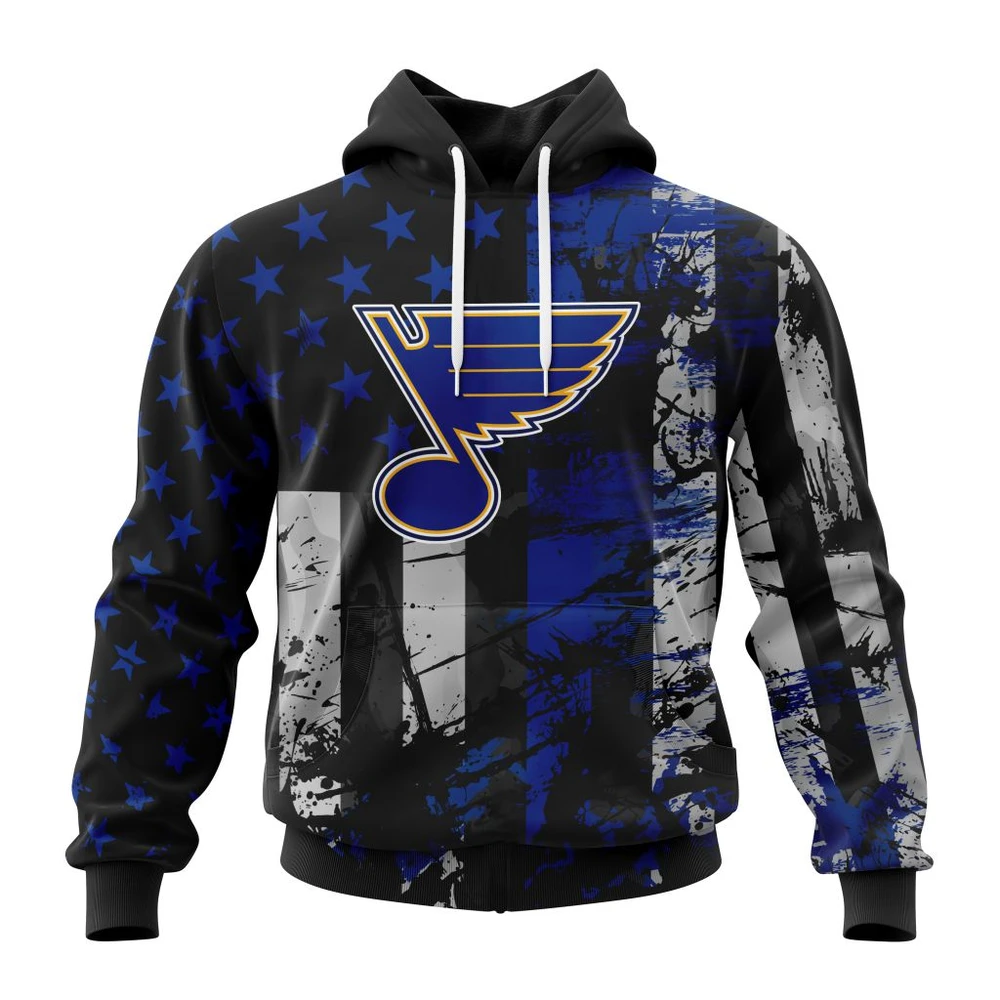 Hoodie St. Louis Blues, Specialized Jersey For America QTNHL080524A3222HD