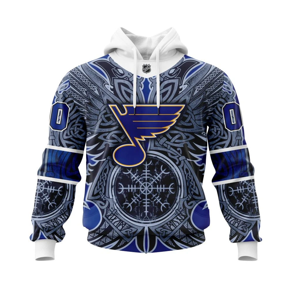 Hoodie St Louis Blues, Specialized Norse Viking Symbols St2201 QTNHL080524A410HD