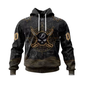 Hoodie Tampa Bay Lightning Gasparilla Pirate Fest, Personalized Name &amp; Number QTNHL080524A3909HD