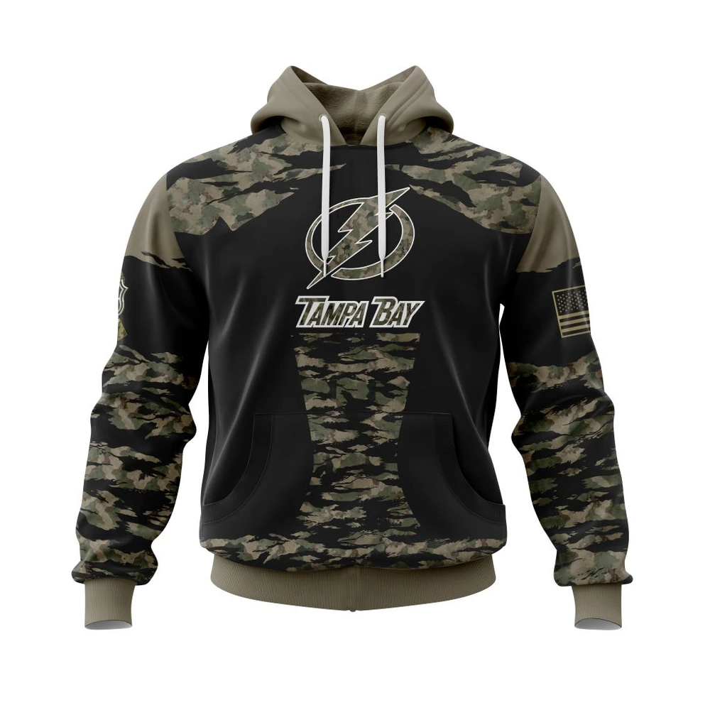 Hoodie Tampa Bay Lightning, Honors Veterans And Military Members QTNHL080524A3915HD