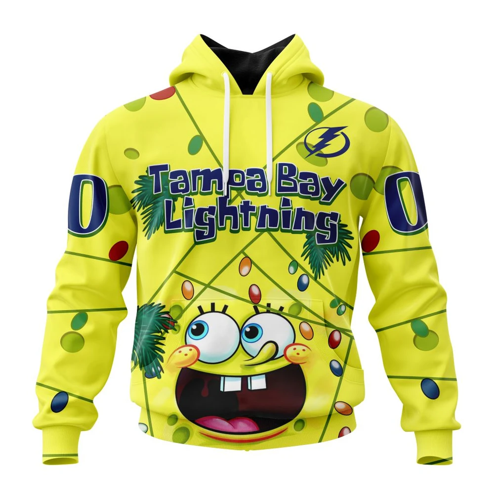 Hoodie Tampa Bay Lightning, Specialized Jersey With Spongebob V0122 QTNHL080524A3252HD