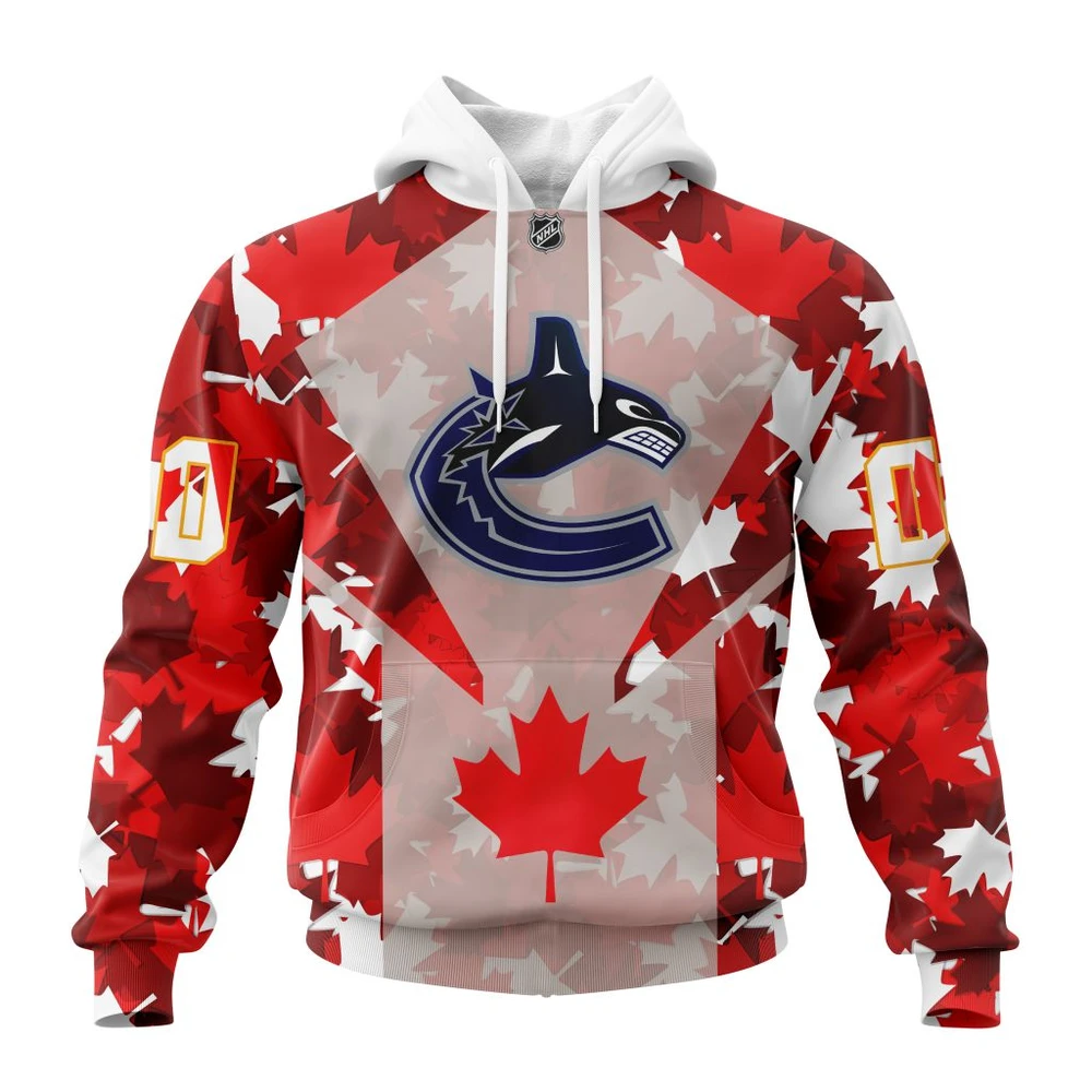 Hoodie Vancouver Canucks, Special Concept For Canada Day St2201 QTNHL080524A2151HD
