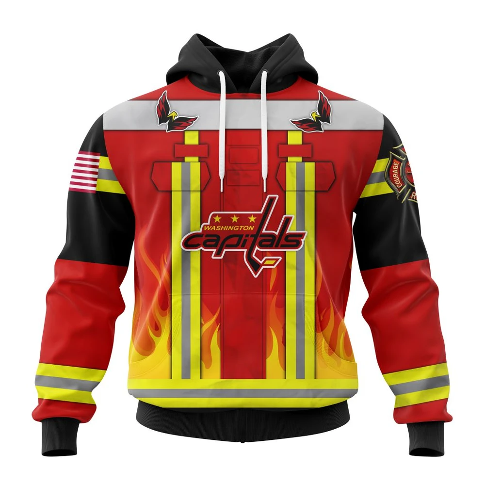 Hoodie Washington Capitals Honnor Firefighter Uniform V0622 QTNHL080524A3767HD