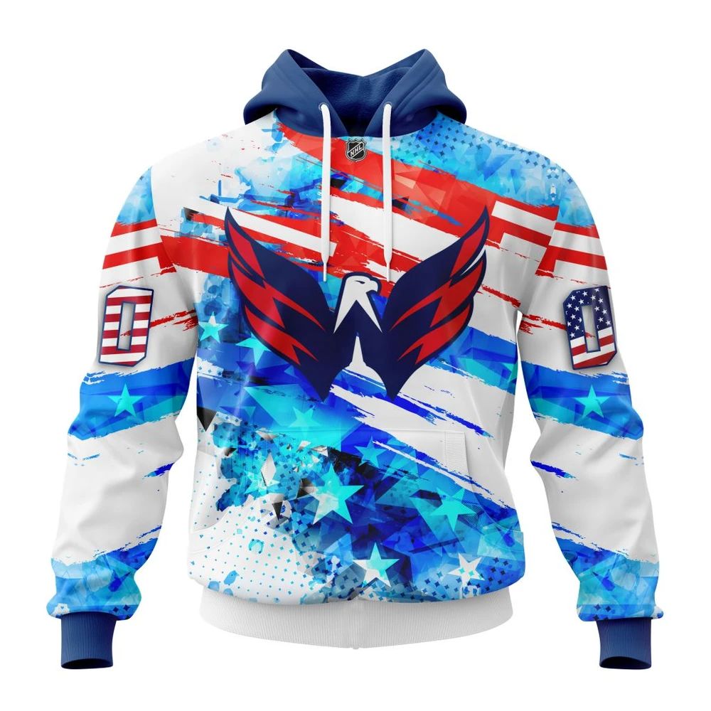 Hoodie Washington Capitals, Special Concept For Independence Day St2201 QTNHL080524A2150HD