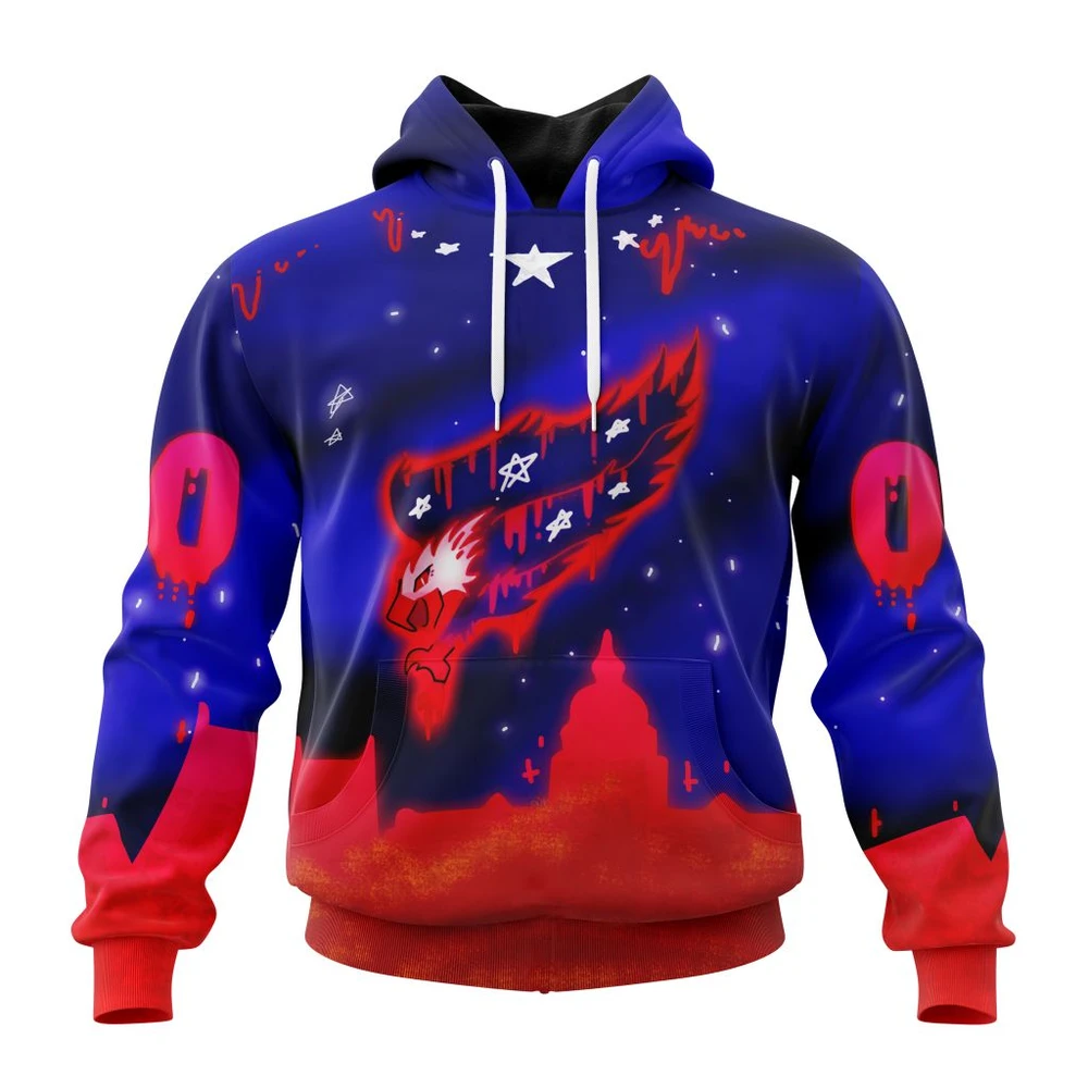 Hoodie Washington Capitals, Specialized Jersey For Halloween Night QTNHL080524A3306HD