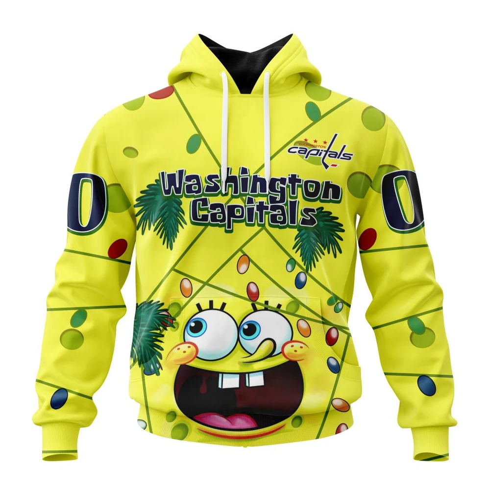 Hoodie Washington Capitals, Specialized Jersey With Spongebob V0122 QTNHL080524A368HD