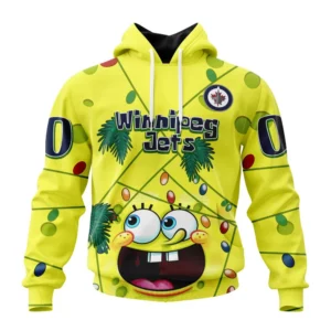 Hoodie Winnipeg Jets Specialized Jersey With Spongebob V0122 QTNHL080524A3248HD