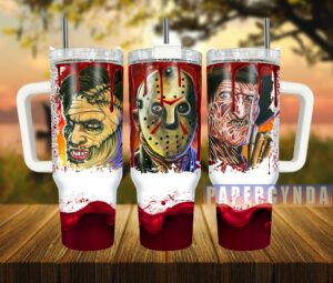 Horror Icons Insulated Tumbler - Chilling Design for Ultimate Fans
