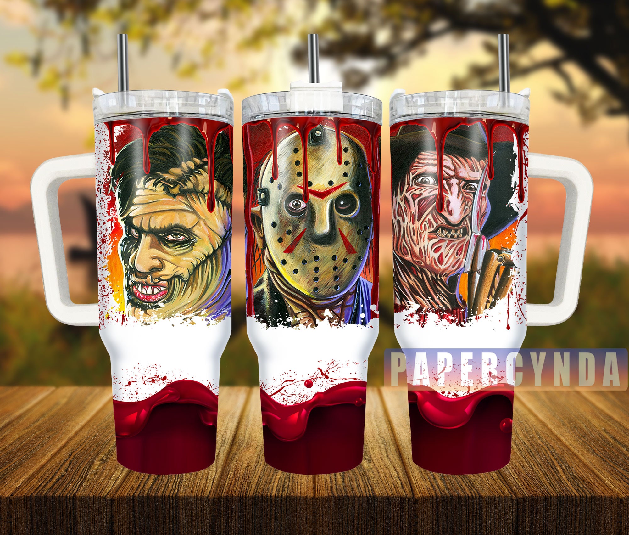 Horror Icons Insulated Tumbler - Chilling Design for Ultimate Fans