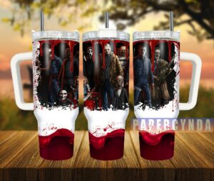 Horror Movie Icons Insulated Tumbler - Perfect for Chilling Drinks