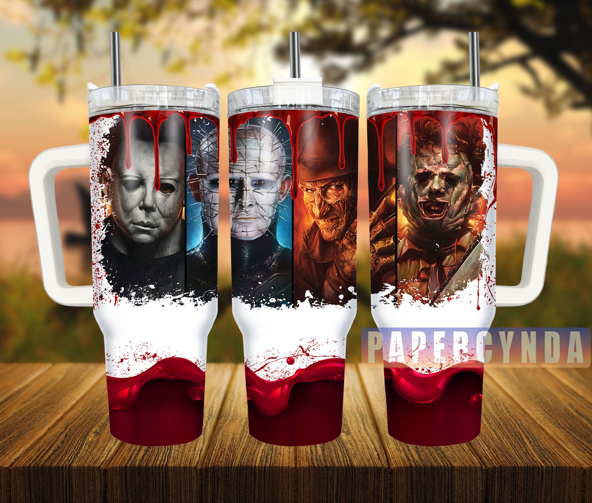 Horror Legends Tumbler - Insulated Travel Mug for Scary Movie Fans