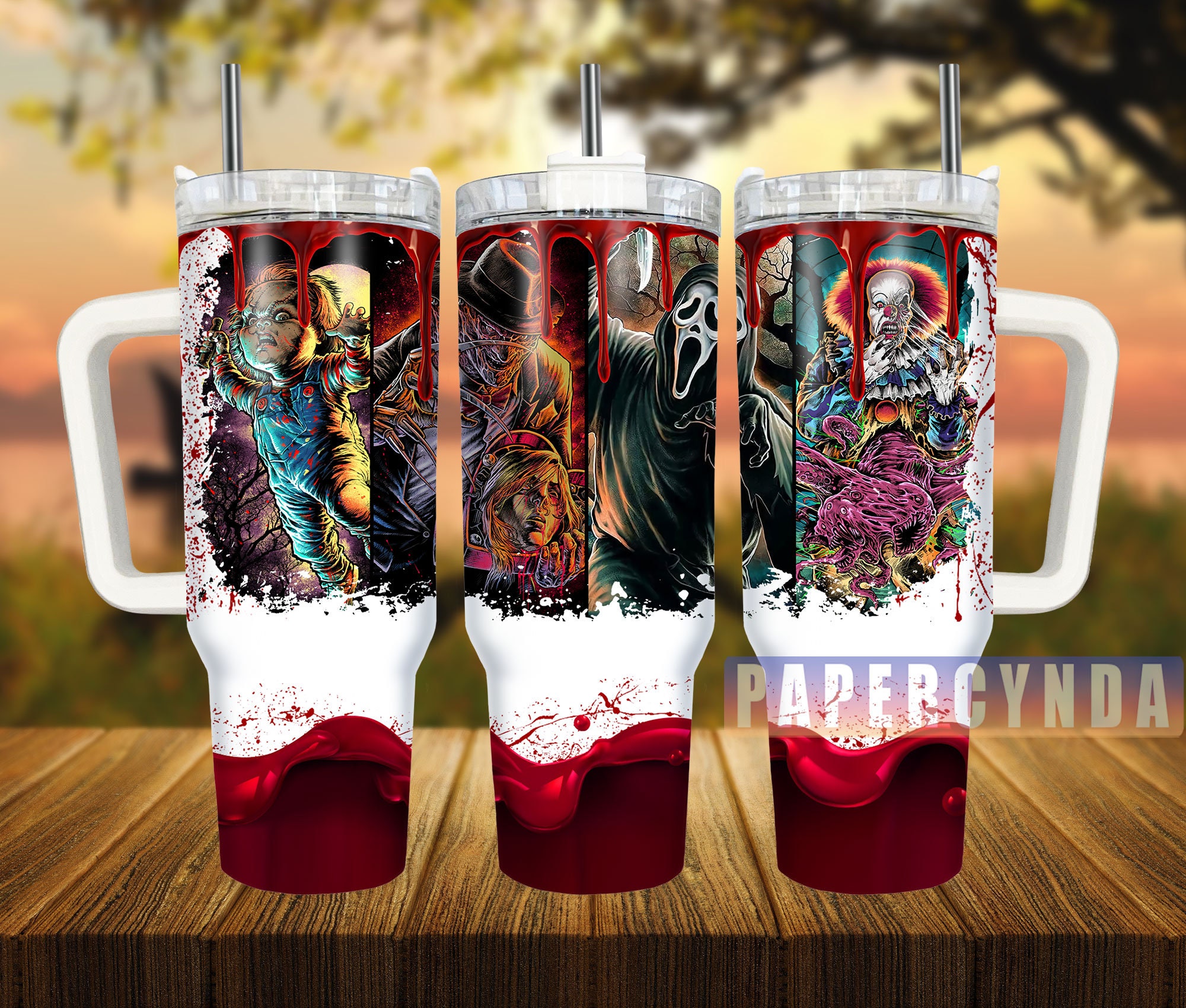Horror Movie Icons Tumbler - Double Wall Insulated Travel Mug