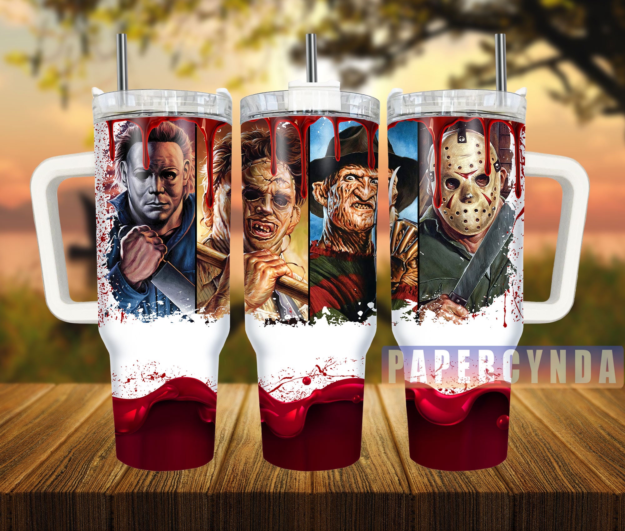 Horror Legends Tumbler – Spooky Stainless Steel Mug for Fans