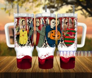 Horror Icons Insulated Mug - Keep Drinks Hot or Cold in Style
