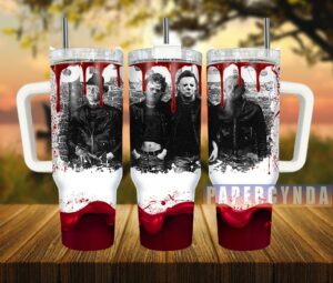 Horror Legends Blood Drip Tumbler - Unique Design for Halloween Enthusiasts