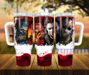 Horror Legends Insulated Tumbler - Perfect for Halloween Enthusiasts