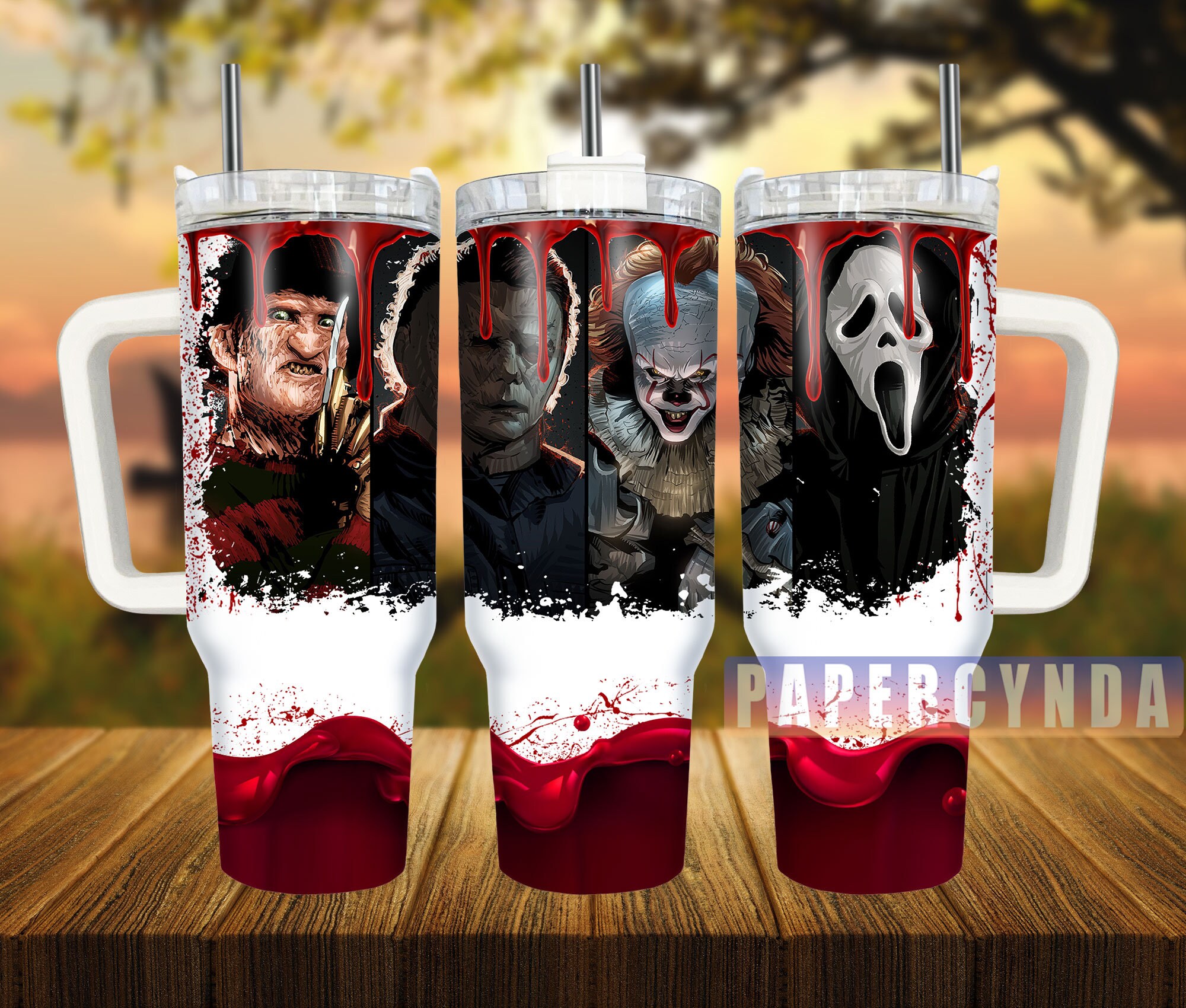 Horror Icons Tumbler - Keep Drinks Chillingly Cold!