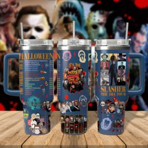 Horror Movie Icons Tumbler - Perfect for Halloween & Slasher Fans