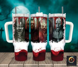 Horror Movie Icons Insulated Tumbler - Spooky Drinkware for Fans