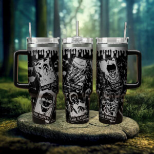 Horror Villains Stainless Steel Tumbler Set - Insulated & Spill-Proof