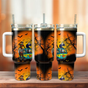 Horror Characters Movies Custom Stanley Quencher 40oz Stainless Steel Tumbler With Handle - Threewoofs