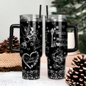 Horror Characters Movies Custom Stanley Quencher 40oz Stainless Steel Tumbler With Handle - Threewoofs