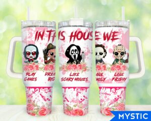 Spooky Horror Character Tumbler Cup - Perfect for Movie Nights