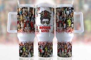 Horror Movie Lovers Tumbler - Perfect Gift for Fans of Spooky Cinema