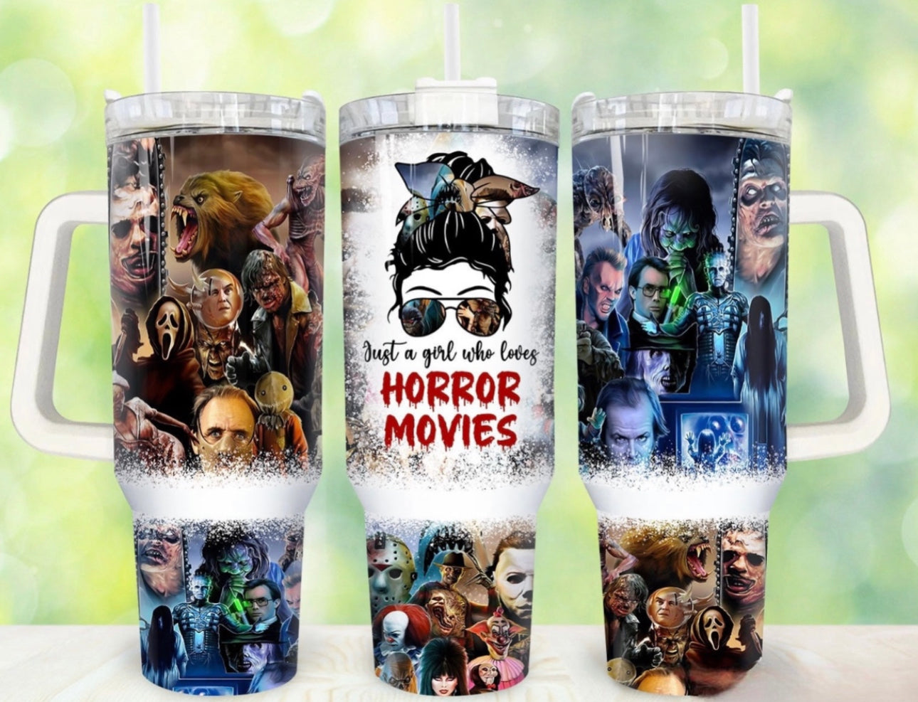 Horror Movie Lovers Tumbler - Double Wall Insulated Travel Mug