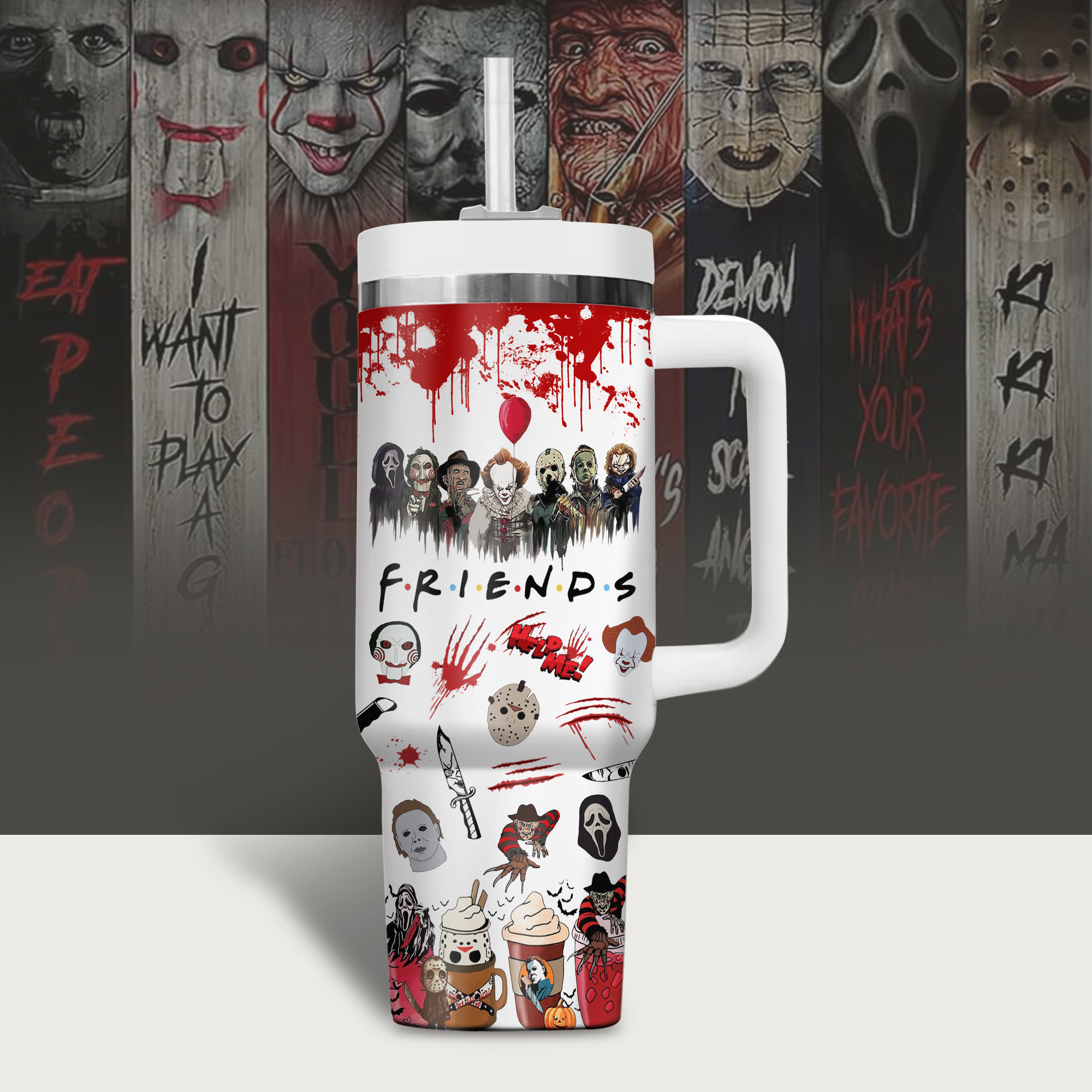 Horror Movie Lovers Mug - Spooky Design for Chilling Movie Nights - Image 3
