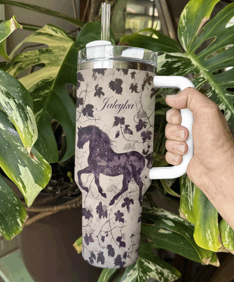 Horse Animal Custom Stanley Quencher 40oz Stainless Steel Tumbler With Handle - Threewoofs - Image 3
