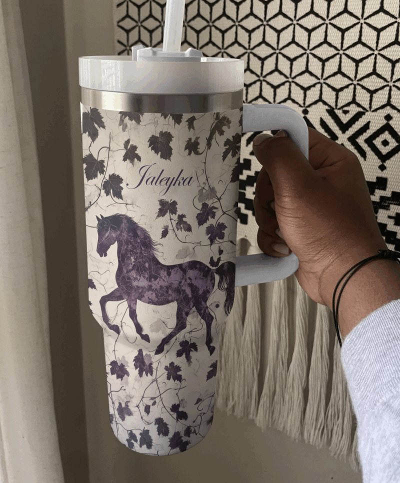 Horse Animal Custom Stanley Quencher 40oz Stainless Steel Tumbler With Handle - Threewoofs - Image 4