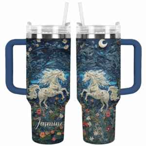 Horse Animal Custom Stanley Quencher 40oz Stainless Steel Tumbler With Handle - Threewoofs