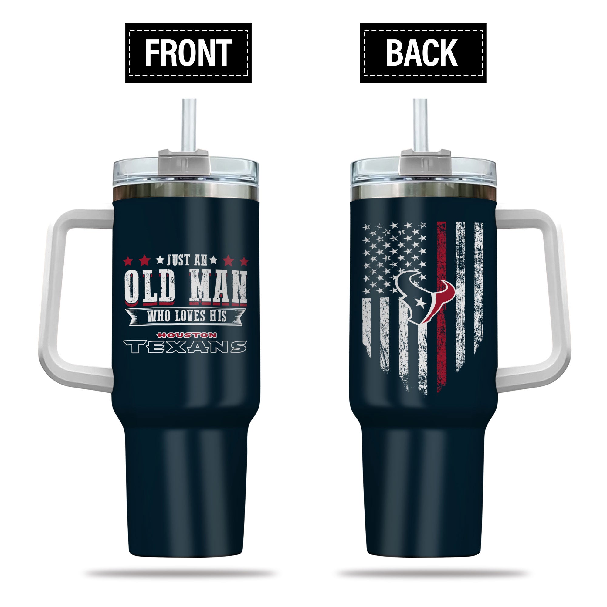 Old Man's Favorite Houston Texans Tumbler - Show Your Team Pride